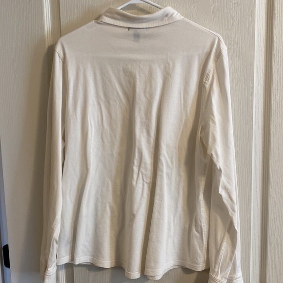 Ralph Lauren LRL Jeans Co. Long Sleeve Cream Button Top - Size XL - Picture 5 of 10